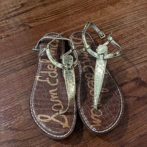 Sam Edelman gold sandals